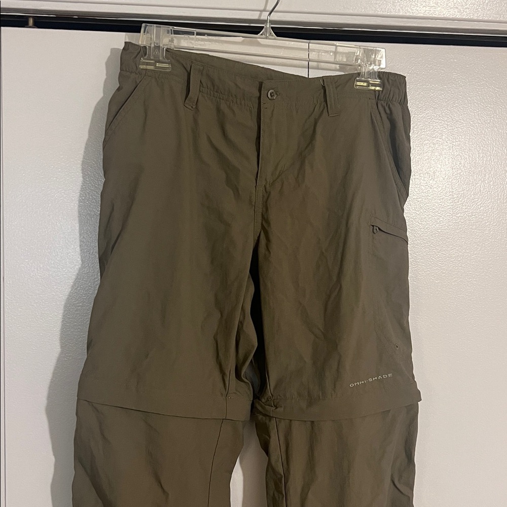 Women’s Convertible Outdoor Pants - Tan/Green - Picture 2 of 4